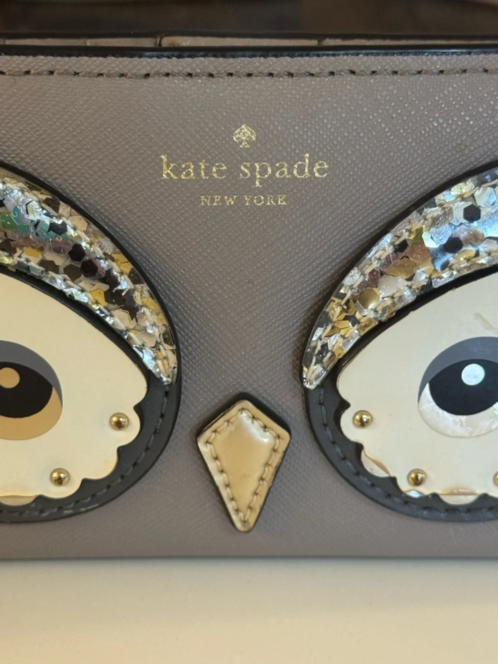 🩶 KATE SPADE OWL STACEY SAFFIANO LEATHER WALLET! - Picture 2 of 9